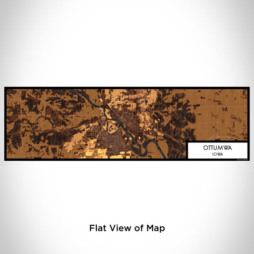 Flat View of Map Custom Ottumwa Iowa Map Enamel Mug in Ember