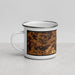 Left View Custom Ottumwa Iowa Map Enamel Mug in Ember