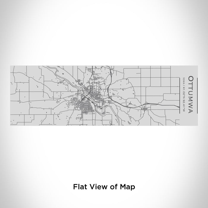 Rendered View of Ottumwa Iowa Map Engraving on 10oz Stainless Steel Insulated Cup with Sipping Lid