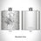 Rendered View of Ottumwa Iowa Map Engraving on 6oz Stainless Steel Flask