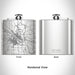 Rendered View of Ottumwa Iowa Map Engraving on 6oz Stainless Steel Flask