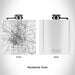 Rendered View of Ottumwa Iowa Map Engraving on 6oz Stainless Steel Flask in White