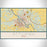 Ottumwa Iowa Map Print Landscape Orientation in Woodblock Style With Shaded Background