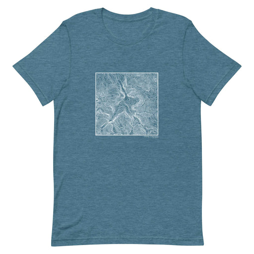 Ouray Colorado Topographic  Map Unisex T-Shirt with City inscription in Heather Teal