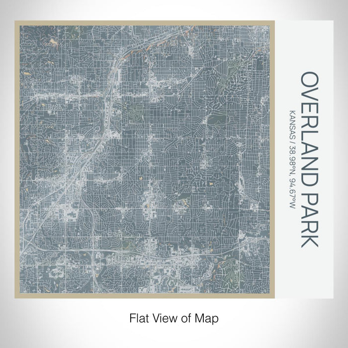 Rendered View of Overland Park Kansas Map on 17oz Stainless Steel Insulated Tumbler in Afternoon Map Style