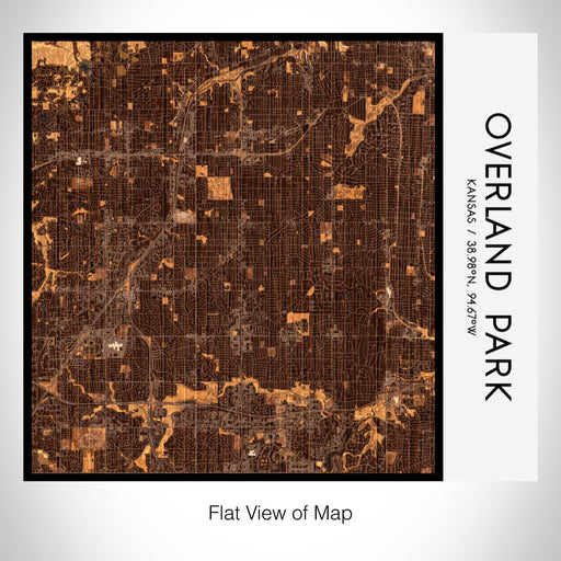 Rendered View of Overland Park Kansas Map on 17oz Stainless Steel Insulated Tumbler in Ember Map Style