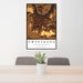 24x36 Owensboro Kentucky Map Print Portrait Orientation in Ember Style Behind 2 Chairs Table and Potted Plant