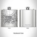 Rendered View of Owensboro Kentucky Map Engraving on 6oz Stainless Steel Flask