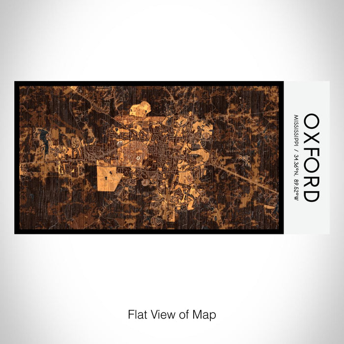 Rendered View of Oxford Mississippi Map on 17oz Stainless Steel Insulated Bottle with printed ember style map