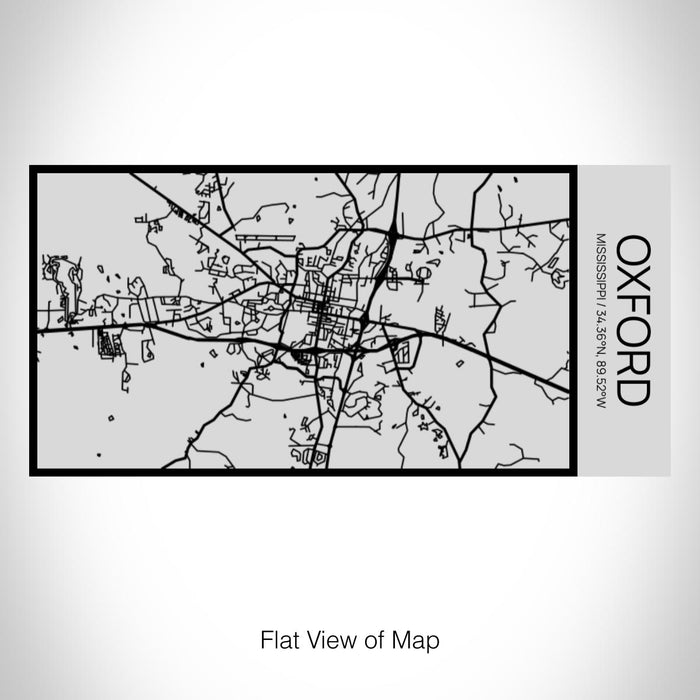 Rendered View of Oxford Mississippi Map on 17oz Stainless Steel Insulated Cola Bottle in Stainless