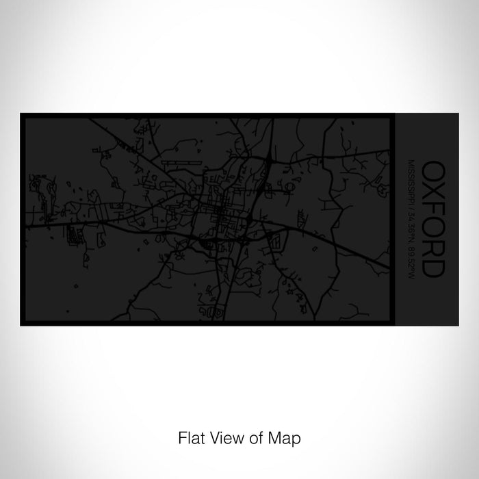 Rendered View of Oxford Mississippi Map on 17oz Stainless Steel Insulated Cola Bottle in Stainless in Matte Black