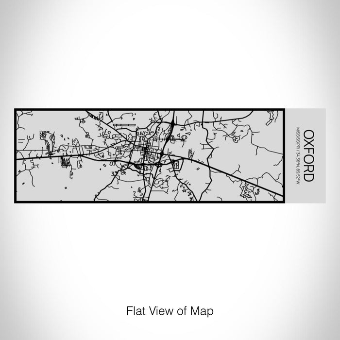 Rendered View of Oxford Mississippi Map on 10oz Stainless Steel Insulated Cup with Sipping Lid