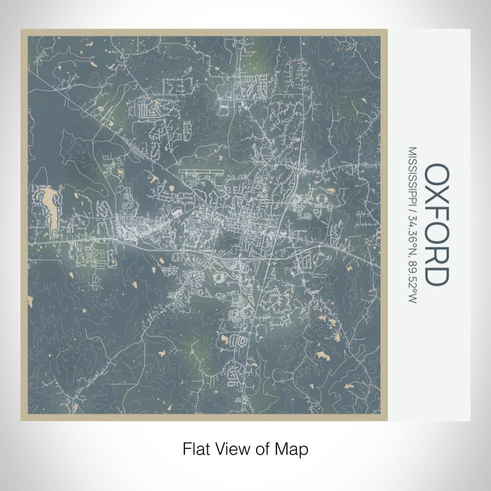 Rendered View of Oxford Mississippi Map on 17oz Stainless Steel Insulated Tumbler in Afternoon Map Style