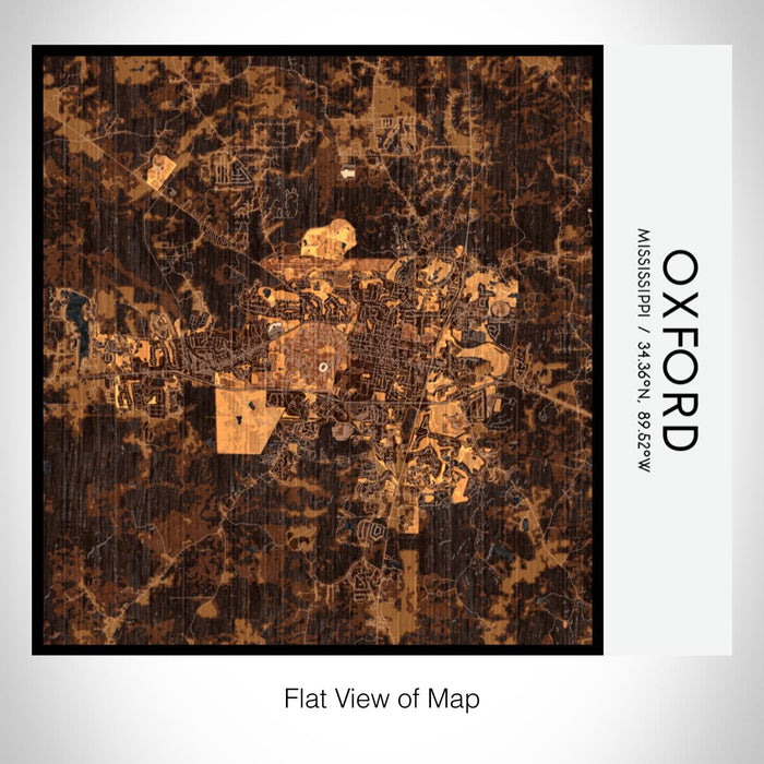 Rendered View of Oxford Mississippi Map on 17oz Stainless Steel Insulated Tumbler in Ember Map Style