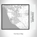 Rendered View of Oxnard California Map on 20oz Stainless Steel Insulated Bottle with Bamboo Top with printed classic style map