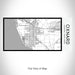 Rendered View of Oxnard California Map on 17oz Stainless Steel Insulated Bottle with printed classic style map