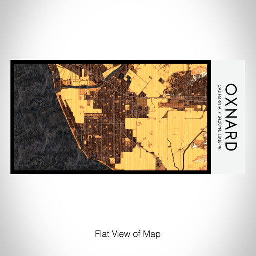 Rendered View of Oxnard California Map on 17oz Stainless Steel Insulated Bottle with printed ember style map