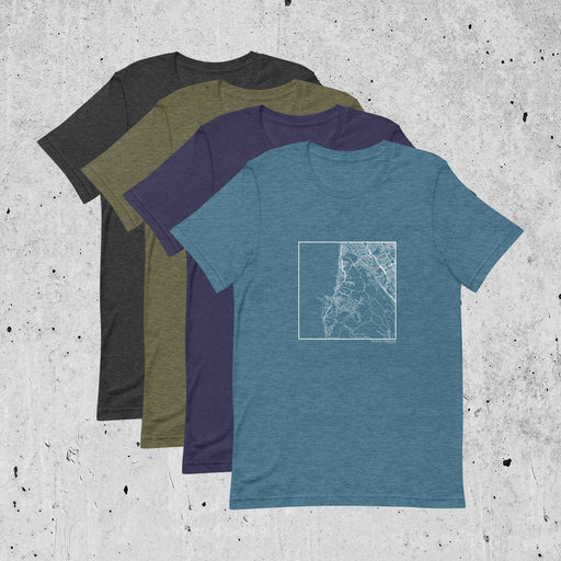 Pacifica California  Map Unisex T-Shirts in Multiple Colors