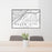 24x36 Paden City West Virginia Map Print Lanscape Orientation in Classic Style Behind 2 Chairs Table and Potted Plant