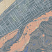 Paden City West Virginia Map Print in Afternoon Style Zoomed In Close Up Showing Details