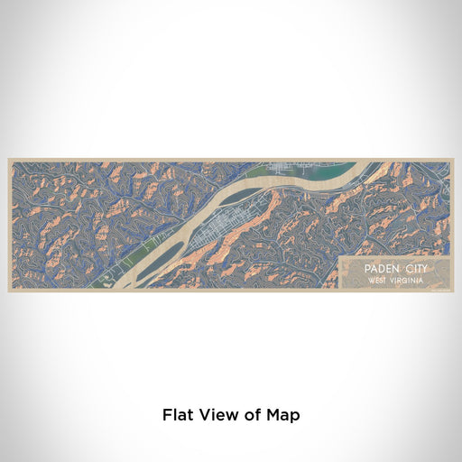 Flat View of Map Custom Paden City West Virginia Map Enamel Mug in Afternoon