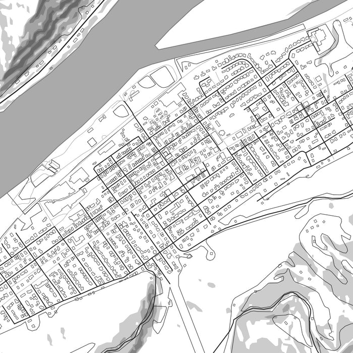Paden City West Virginia Map Print in Classic Style Zoomed In Close Up Showing Details