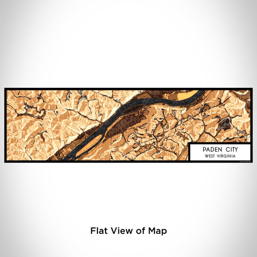 Flat View of Map Custom Paden City West Virginia Map Enamel Mug in Ember