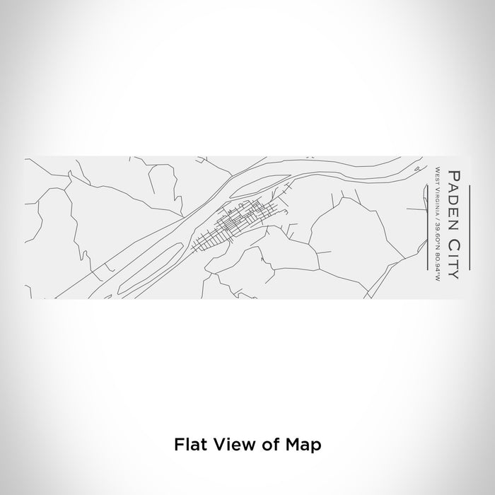 Rendered View of Paden City West Virginia Map Engraving on 10oz Stainless Steel Insulated Cup with Sliding Lid in White