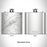 Rendered View of Paden City West Virginia Map Engraving on 6oz Stainless Steel Flask