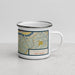 Right View Custom Paden City West Virginia Map Enamel Mug in Woodblock