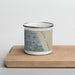 Front View Custom Palm Bay Florida Map Enamel Mug in Afternoon on Cutting Board