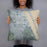 Person holding 18x18 Custom Palm Bay Florida Map Throw Pillow in Afternoon