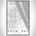 Palm Bay Florida Map Print Portrait Orientation in Classic Style With Shaded Background