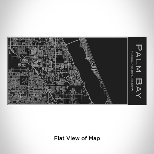 Rendered View of Palm Bay Florida Map Engraving on 17oz Stainless Steel Insulated Cola Bottle in Black