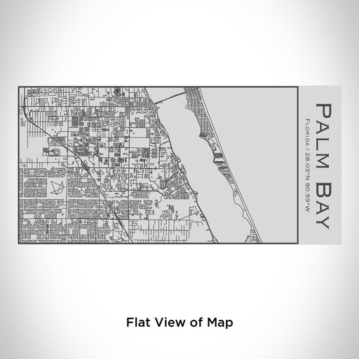 Rendered View of Palm Bay Florida Map Engraving on 17oz Stainless Steel Insulated Cola Bottle