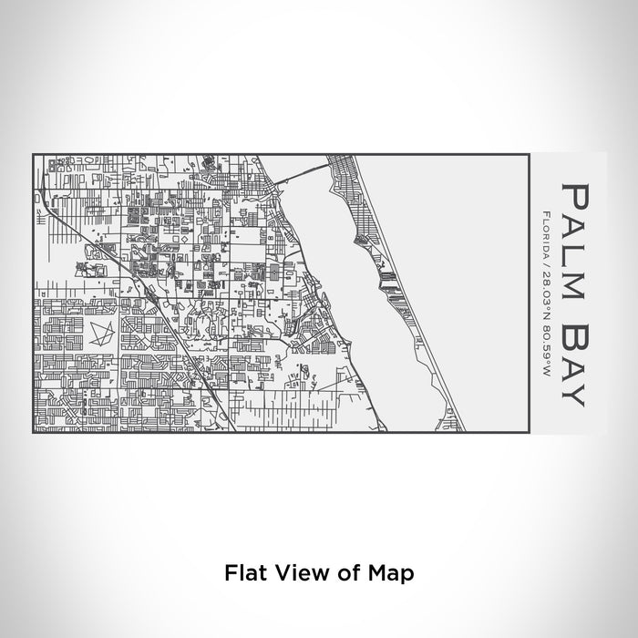 Rendered View of Palm Bay Florida Map Engraving on 17oz Stainless Steel Insulated Cola Bottle in White