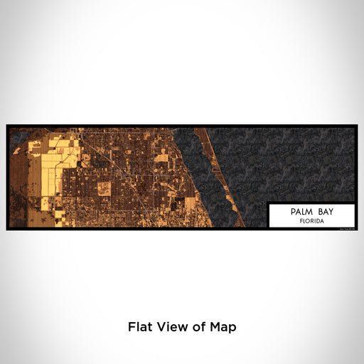 Flat View of Map Custom Palm Bay Florida Map Enamel Mug in Ember