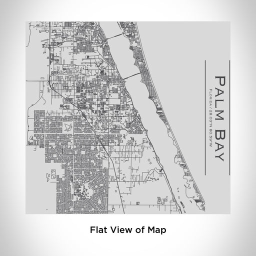 Rendered View of Palm Bay Florida Map Engraving on 17oz Stainless Steel Insulated Tumbler