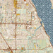 Palm Bay Florida Map Print in Woodblock Style Zoomed In Close Up Showing Details