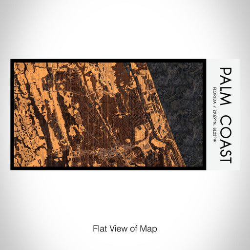 Rendered View of Palm Coast Florida Map on 17oz Stainless Steel Insulated Bottle with printed ember style map