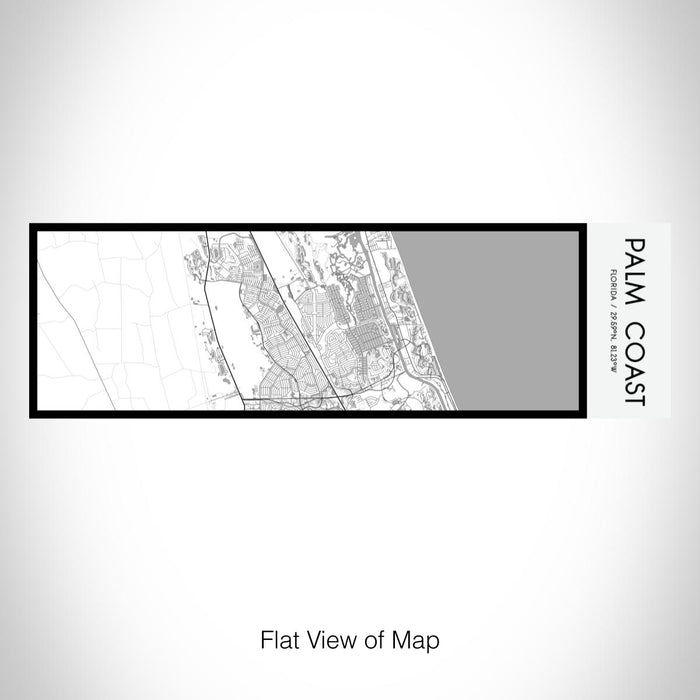 Rendered View of Palm Coast Florida Map on 10oz Stainless Steel Insulated Cup in Classic with Sliding Lid