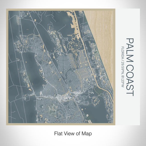 Rendered View of Palm Coast Florida Map on 17oz Stainless Steel Insulated Tumbler in Afternoon Map Style