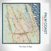 Rendered View of Palm Coast Florida Map on 17oz Stainless Steel Insulated Tumbler in Woodblock Map Style