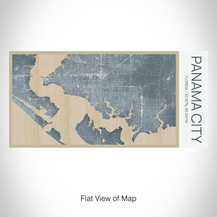 Rendered View of Panama City Florida Map on 17oz Stainless Steel Insulated Bottle with printed afternoon style map