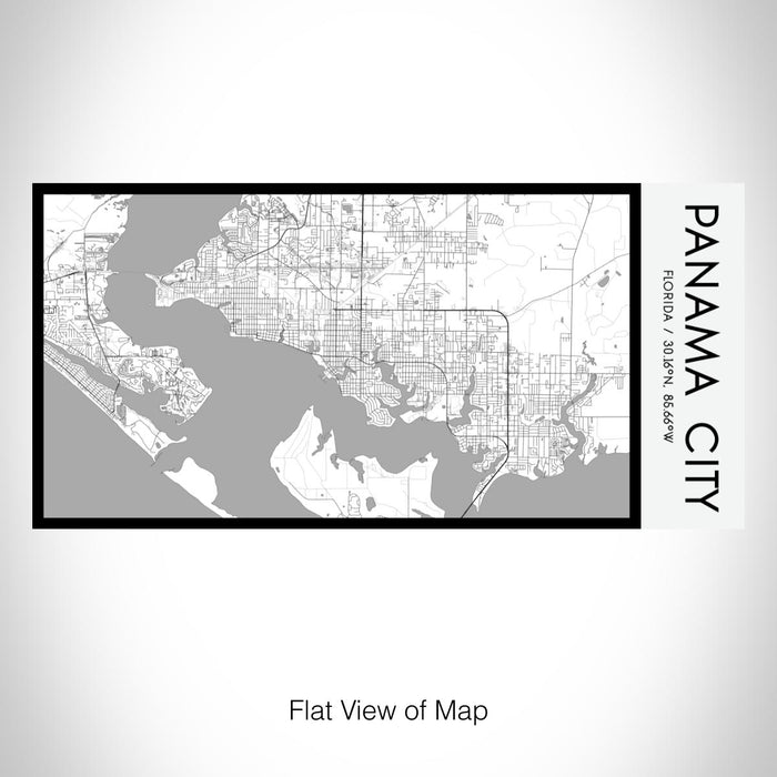 Rendered View of Panama City Florida Map on 17oz Stainless Steel Insulated Bottle with printed classic style map