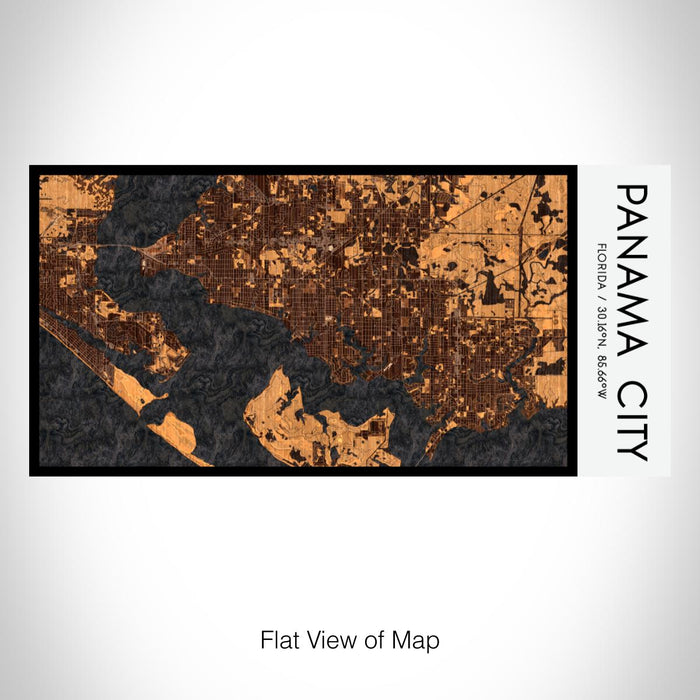 Rendered View of Panama City Florida Map on 17oz Stainless Steel Insulated Bottle with printed ember style map