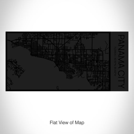 Rendered View of Panama City Florida Map on 17oz Stainless Steel Insulated Cola Bottle in Stainless in Matte Black