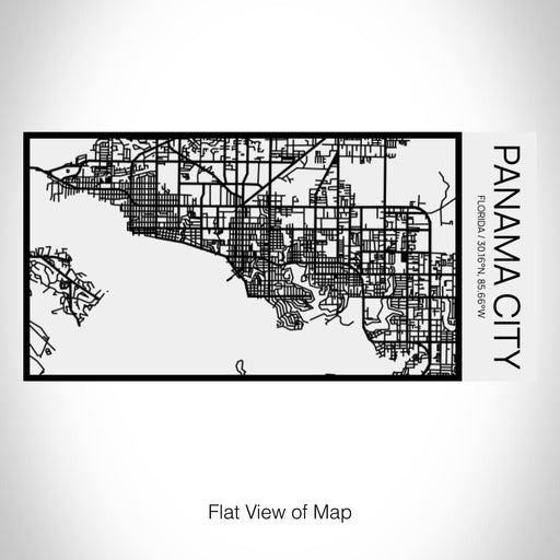 Rendered View of Panama City Florida Map on 17oz Stainless Steel Insulated Cola Bottle in Stainless in Matte White