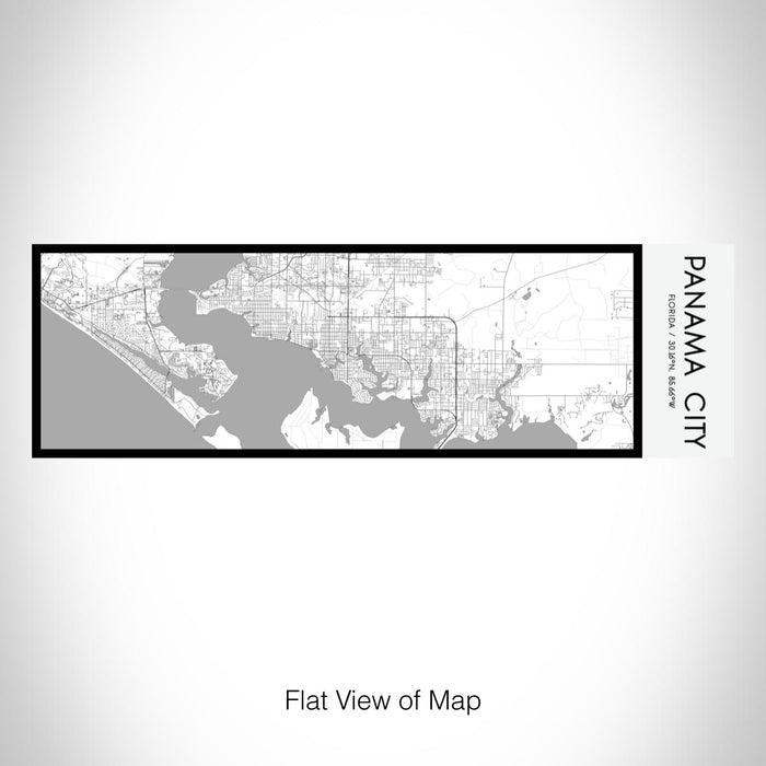 Rendered View of Panama City Florida Map on 10oz Stainless Steel Insulated Cup in Classic with Sliding Lid