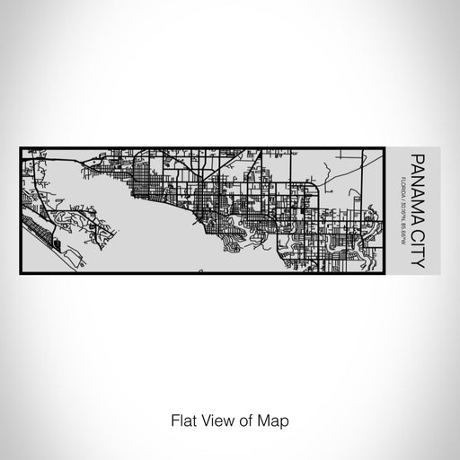 Rendered View of Panama City Florida Map on 10oz Stainless Steel Insulated Cup with Sipping Lid